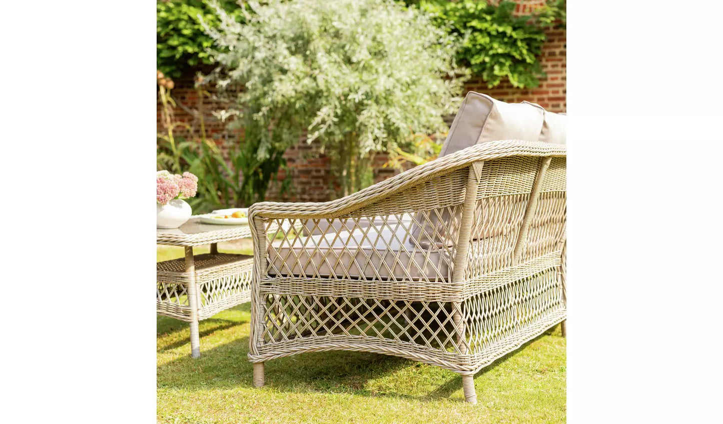 Argos Home Palermo 3 Seater Rattan Effect Garden Sofa Set