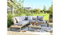 Habitat Zaria 5 Seater Metal Garden Corner Sofa Set -Natural