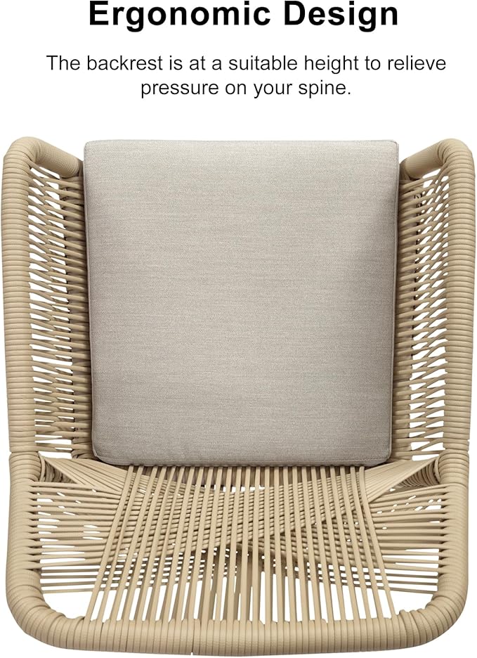 PURPLE LEAF Outdoor Patio Dining Set All-Weather PE Rattan Furniture Set with All Aluminum Frame Rectangular 9 Pieces Table and Chairs Set for 8 People Lawn Garden Backyard Deck, Champagne