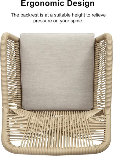 PURPLE LEAF Outdoor Patio Dining Set All-Weather PE Rattan Furniture Set with All Aluminum Frame Rectangular 9 Pieces Table and Chairs Set for 8 People Lawn Garden Backyard Deck, Champagne